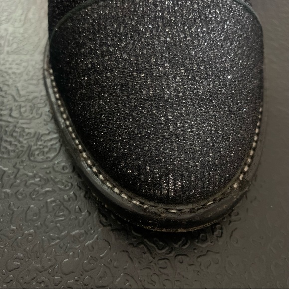 Alexandre Birman Sparkle Accent Chelsea Ankle Boots Black Lurex Silver Glitter 5 - Picture 9 of 10